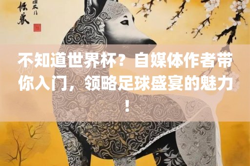 不知道世界杯？自媒体作者带你入门，领略足球盛宴的魅力！