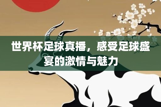 世界杯足球真播，感受足球盛宴的激情与魅力