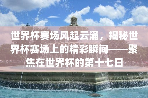 世界杯赛场风起云涌，揭秘世界杯赛场上的精彩瞬间——聚焦在世界杯的第十七日洛阳市法福文化传播有限公司