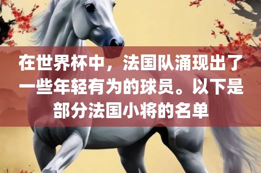 在世界杯中，法国队涌现出了一些年轻有为的球员。以下是部分法国小将的名单