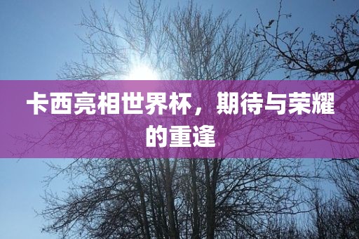 卡西亮相世界杯，期待与荣耀的重逢