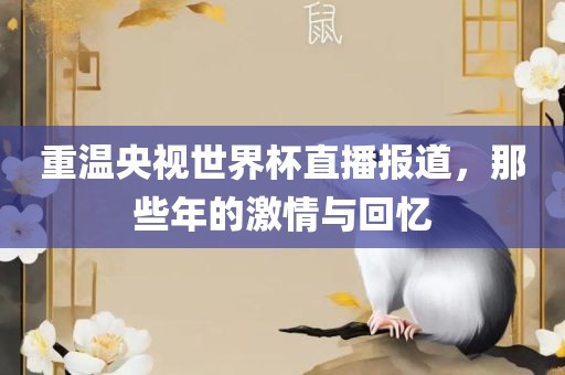 重温央视世界杯直播报道，那些年的激洛阳市法福文化传播有限公司情与回忆