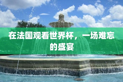 在法国观看世界杯，一场难忘的盛宴洛阳市法福文化传播有限公司