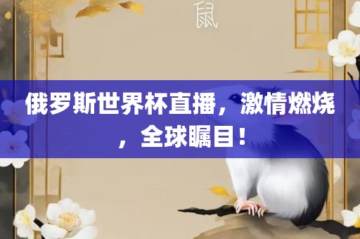 俄罗斯世界杯直播，激情燃烧，全球瞩目！