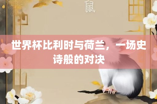 世界杯比利时与荷兰，一场史诗般的对决
