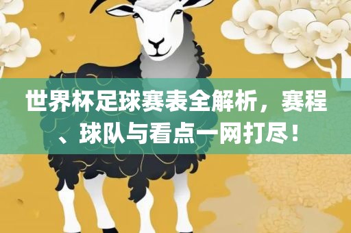 世界杯足球赛表全解析，赛程、球队与看点一网打尽！洛阳市法福文化传播有限公司