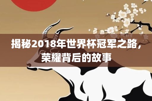 揭秘2018年世界杯冠军之路，荣耀背后的故事洛阳市法福文化传播有限公司