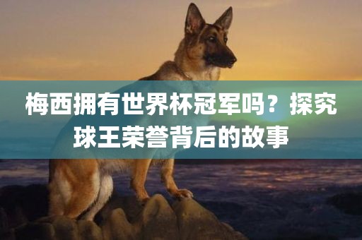 梅西拥有世界杯冠军吗？探究球王荣誉背后的故事洛阳市法福文化传播有限公司