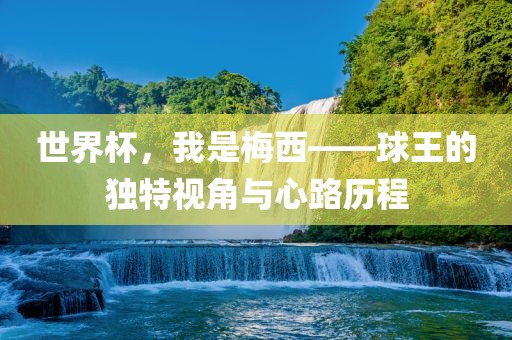 世界杯，我是梅西——球王的独特视角与心路历程