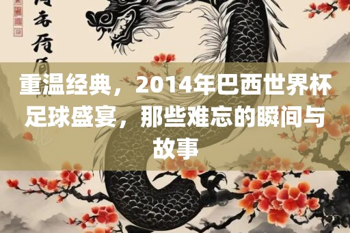 重温经典，2014年巴西世界杯足球盛宴，那些难忘的瞬间与故事