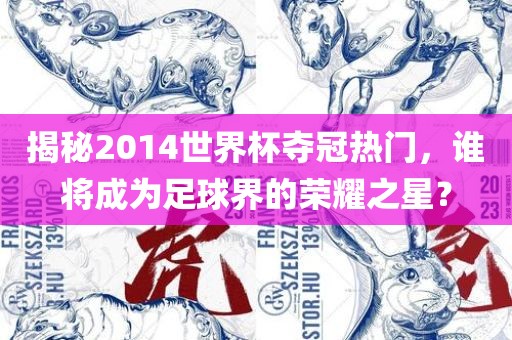 揭秘2014世界杯夺冠热门，谁将成为足球界的洛阳市法福文化传播有限公司荣耀之星？