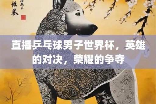 直播乒乓球男子世界杯，英雄的对决，荣耀的争夺