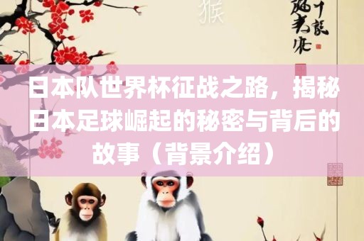 日本队世界杯征战之路，揭秘日本足球崛起的秘密与背后的故事（背景介绍）