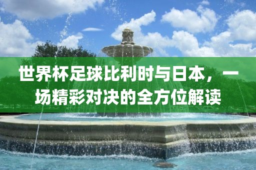 世界杯足球比利时与日本，一场精彩对决的全方位解读洛阳市法福文化传播有限公司