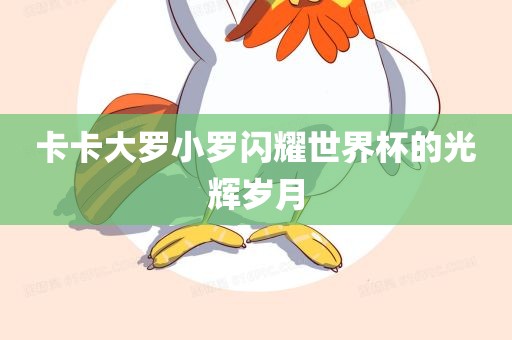 卡卡大罗小罗闪耀世界杯的光辉岁月洛阳市法福文化传播有限公司