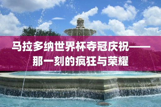 马拉多纳世界杯夺冠庆祝——那一刻的疯狂与荣耀洛阳市法福文化传播有限公司