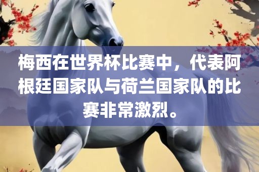 梅西在世界杯比赛中，代表阿根廷国家队与荷兰国家队的比赛非常激烈。