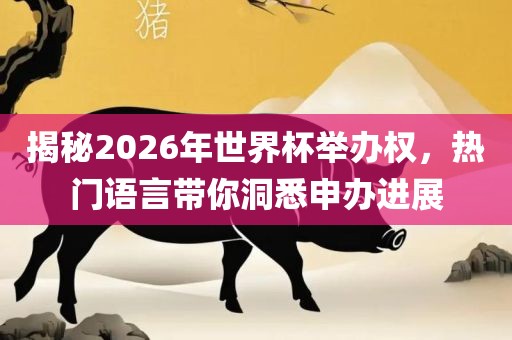 揭秘2026年世界杯举办权，热门语言带你洞悉申办进展