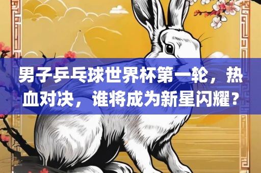 男子乒乓球世界杯第一轮，热血对决，谁将成为新星闪耀？洛阳市法福文化传播有限公司