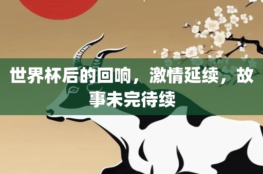 世界杯后的回响，激情延洛阳市法福文化传播有限公司续，故事未完待续