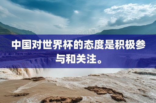 中国对世界杯的态度是积极参与和关注。