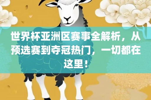 世界杯亚洲区赛事全解析，从预选赛到夺冠热门，一切都在这里！