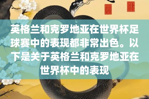 英格兰和克罗地亚在世界杯足球赛中的表现都非常出色。以下是关于英格兰和克罗地亚在世界杯中的表现