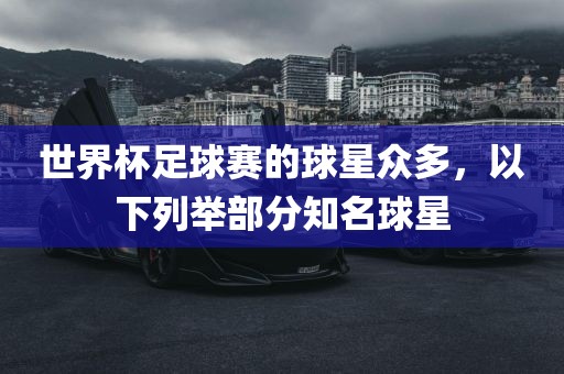 世界杯足球赛的球星众多，以下列举部分知名球星