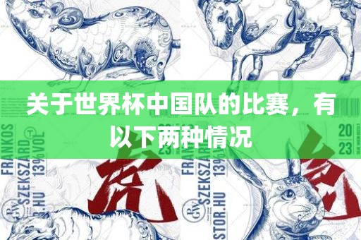 关于世界杯中国队的比赛，有以下两种情况