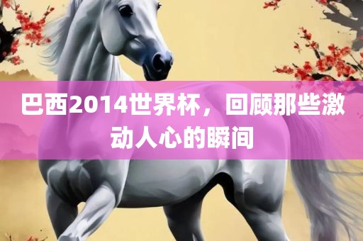 巴西2014世界杯，回顾那些激动人心的瞬间