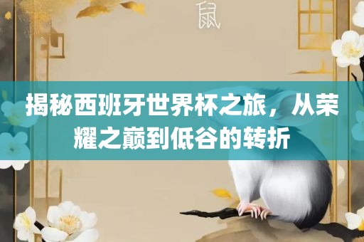 揭秘西班牙世界杯之旅，从荣耀之巅到低谷的转折