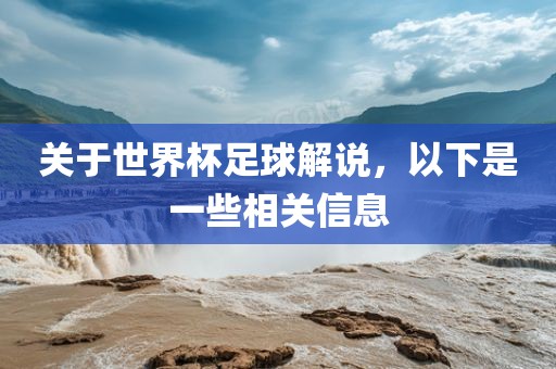 关于世界杯足球解说，以下是一些相关信息