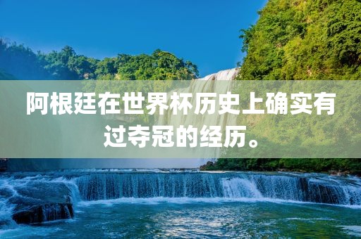 阿根廷在世界杯历史上确实有过夺冠的经历。洛阳市法福文化传播有限公司
