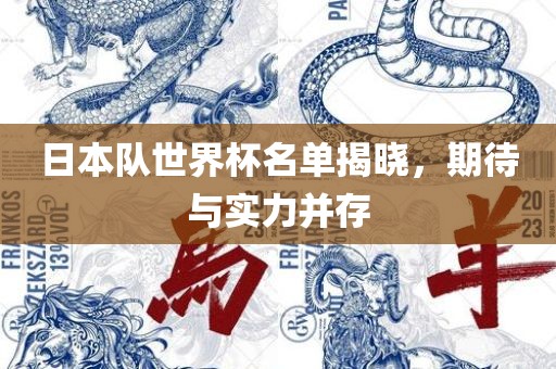 日本队世界杯名单揭晓，期待与实力并存