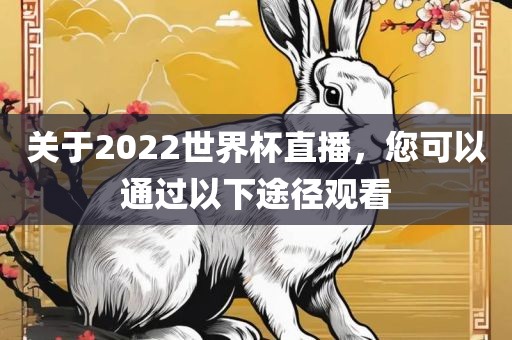 关于2022世界杯直播，您可以通过以下途径观看