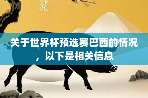 关于世界杯预选赛巴西的情况，以下是相关信息洛阳市法福文化传播有限公司