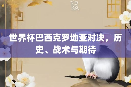 世界杯巴西克罗地亚对决，历史、战术与期待