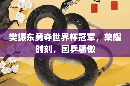 樊振东勇夺世界杯冠军，荣耀时刻，国乒骄傲