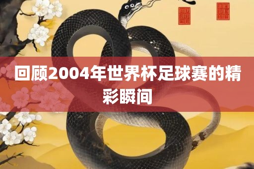 回顾2004年世界杯足球赛的精彩瞬间洛阳市法福文化传播有限公司