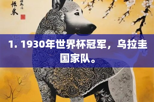 1. 1930年世界杯冠军，乌拉圭国家队。