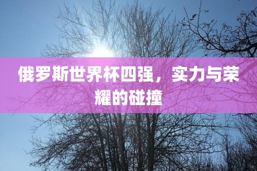 俄罗斯世界杯四强，实力与荣耀的碰撞