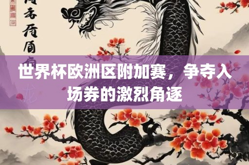 世界杯欧洲区附加赛，争夺入场券的激烈角逐洛阳市法福文化传播有限公司