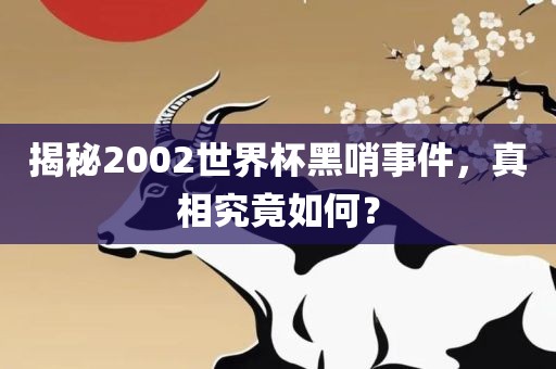 揭秘2002世界杯黑哨事件，真相究竟如何？洛阳市法福文化传播有限公司