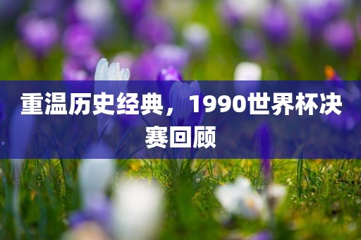 重温历史经典，1990世界杯决赛回顾
