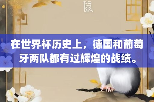 在世界杯历史上，德国和葡萄牙两队都有过辉煌的战绩。洛阳市法福文化传播有限公司