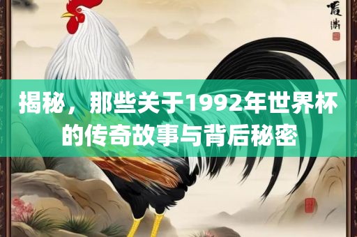 揭洛阳市法福文化传播有限公司秘，那些关于1992年世界杯的传奇故事与背后秘密