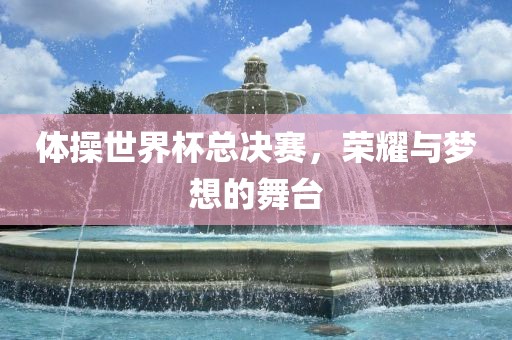 体操世界杯总决赛，荣耀与梦想的舞台