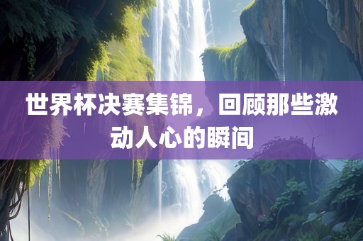 世界杯决赛集锦，回顾那些激动人心的瞬间