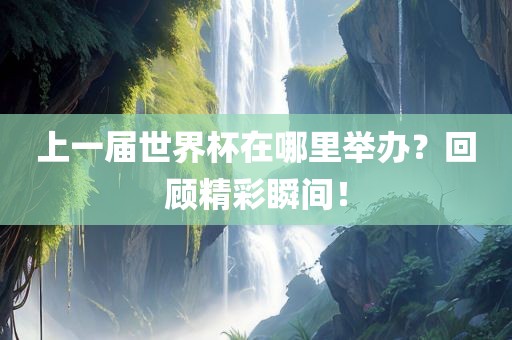 上一届世界杯在哪里举办？回顾精彩瞬间！洛阳市法福文化传播有限公司