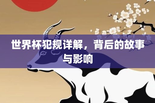 世界杯犯规详解，背后的故事与影响